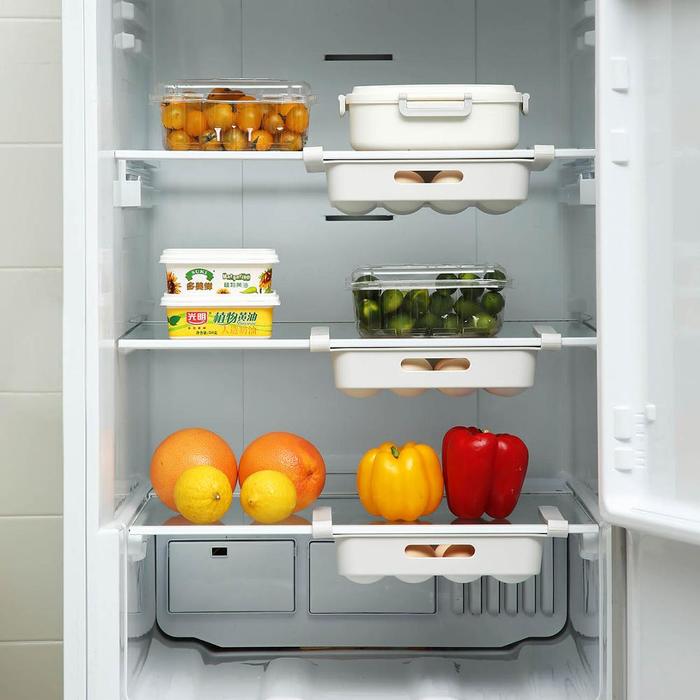 Storage Box Basket Holder For Refrigerator Drawer Shelf Plate Organizer 12 Grids Drawer