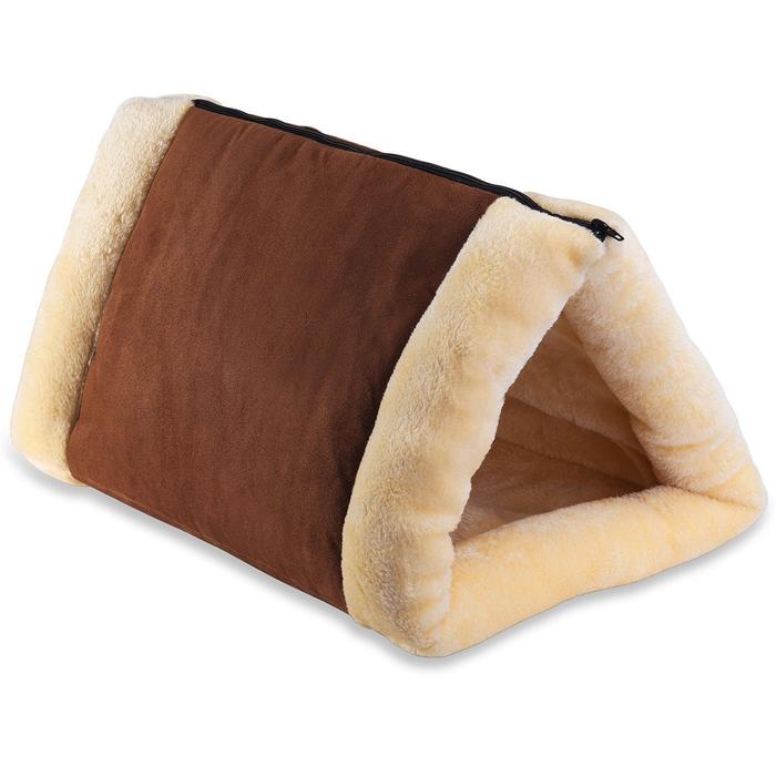 2-in-1 Pet Tunnel Fleece Bed for Cats & Dogs