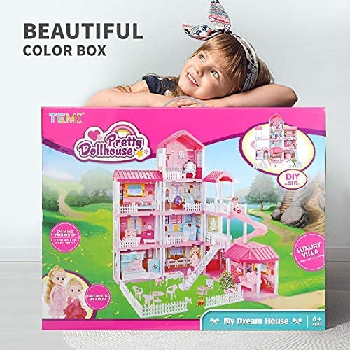 Barbie Dream House Toys for 3 to 7 years Old Girls Building Toys Figure, Educational Learning Birthday Gift