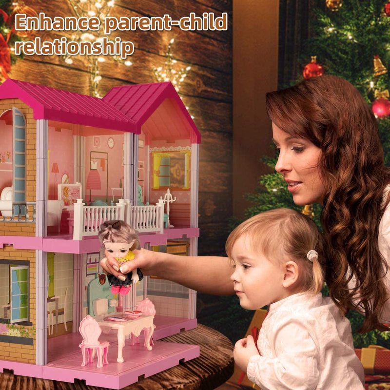 Barbie Dreamhouse Dollhouse Kit, Play Building Playset Toys with Doll and Lights