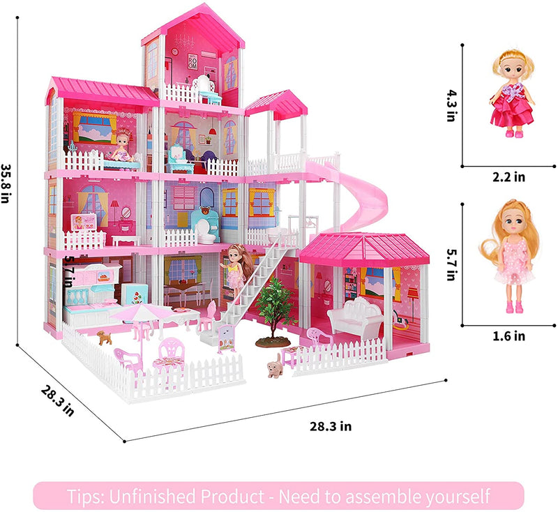 Barbie Dream House Toys for 3 to 7 years Old Girls Building Toys Figure, Educational Learning Birthday Gift