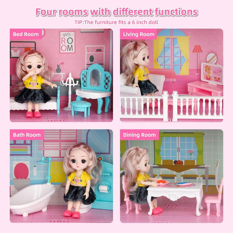 Barbie Dreamhouse Dollhouse Kit, Play Building Playset Toys with Doll and Lights