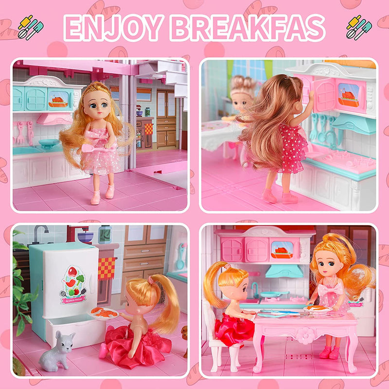 Barbie Dream House Toys for 3 to 7 years Old Girls Building Toys Figure, Educational Learning Birthday Gift