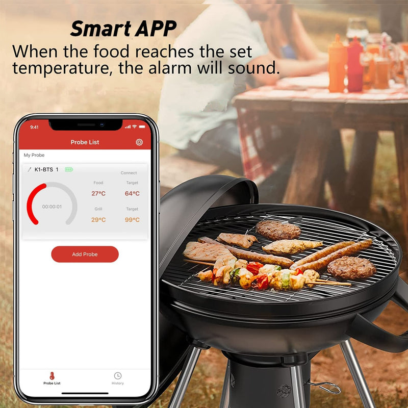 Smart Meat Thermometer for Meater+ 165ft Bluetooth-WIFI Real Time Wire – PC  Part Source Inc.