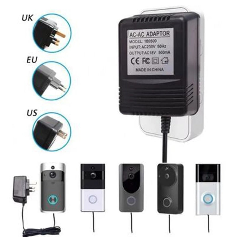 V5 Smart WIFI wireless video doorbell AC110 220V 18V 500mah Power Adapter for EKEN V5 V7 Remote video monitor intercom doorbell
