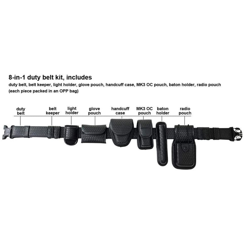 8-in-1 Duty Utility Belt Rig,  Duty Belt kit with Pouches