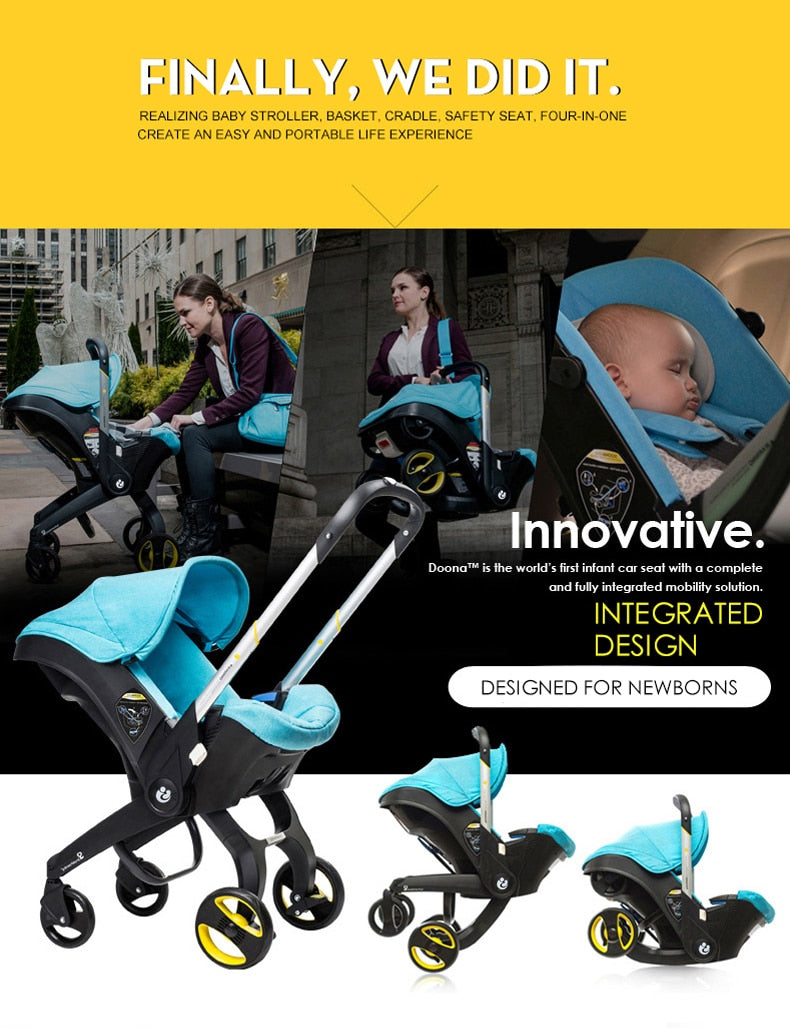 Baby Stroller 4 in 1 With Car Seat Baby Bassinet High Landscope Folding Baby Carriage Prams For Newborns Landscope