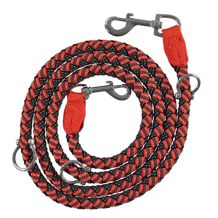 Adjustable and Stretchable Reflective Double Dog Leash