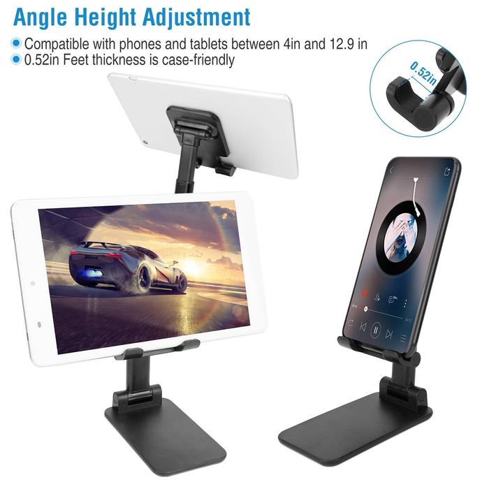 Foldable Desktop Phone Stand Angle Height Adjustable Holder