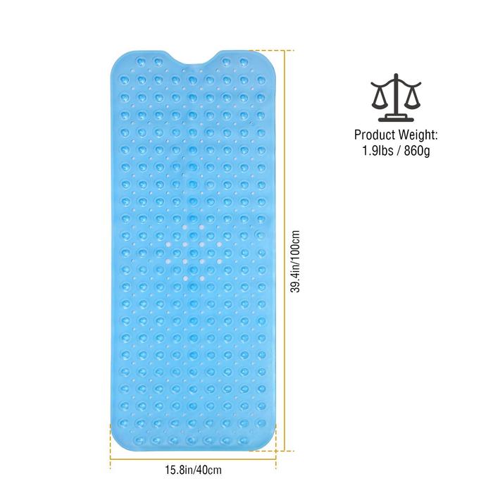 Non Slip Shower Mat Massage Anti-Bacterial with Suction Cups