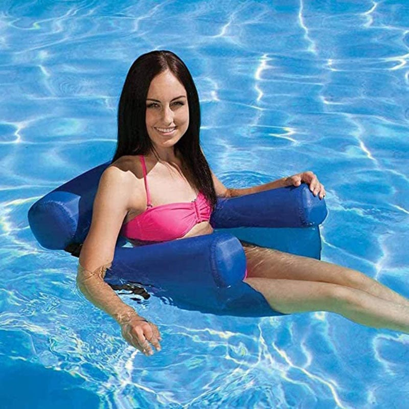 Foldable Backrest Inflatable Floating Bed