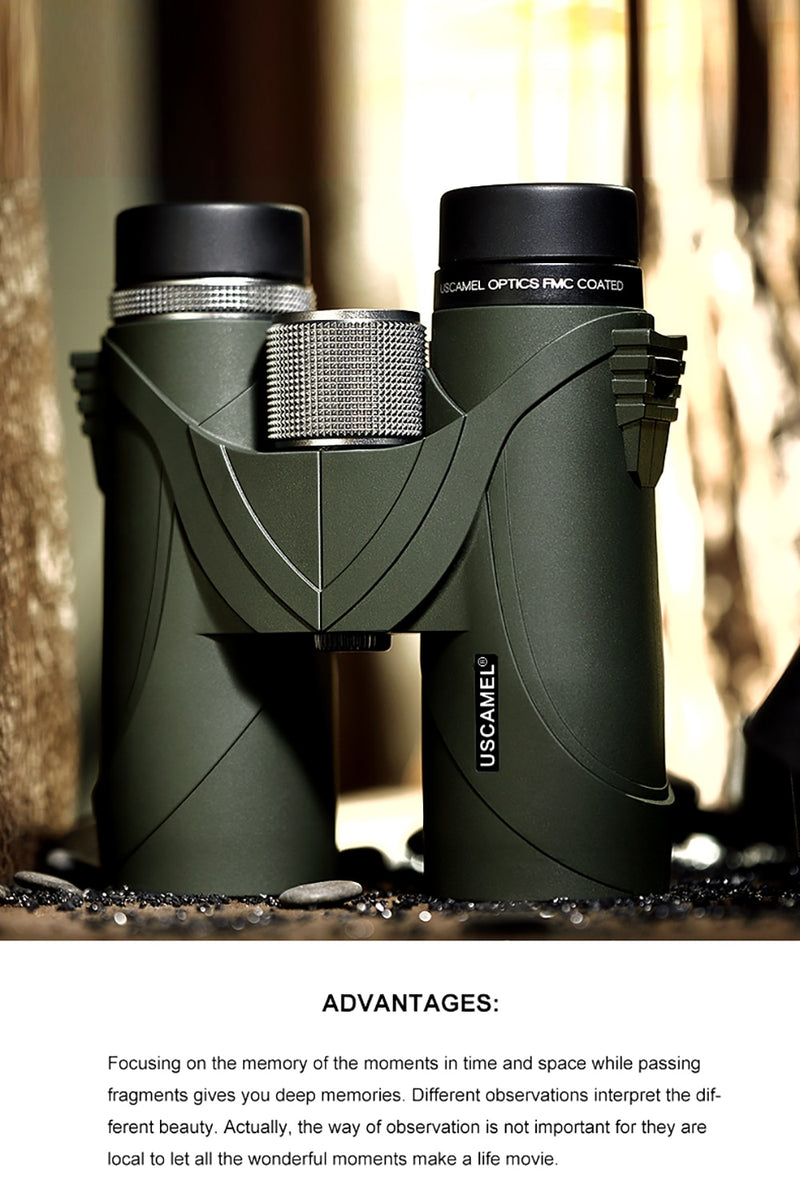 Professional HD 8x42 10x42 BAK4 Binoculars Telescope Military Hunting Outdoor Camping Waterproof Night Vision Telescope