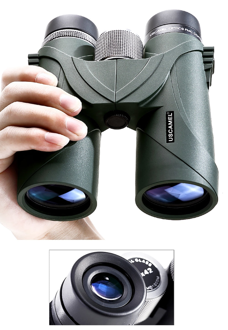 Professional HD 8x42 10x42 BAK4 Binoculars Telescope Military Hunting Outdoor Camping Waterproof Night Vision Telescope