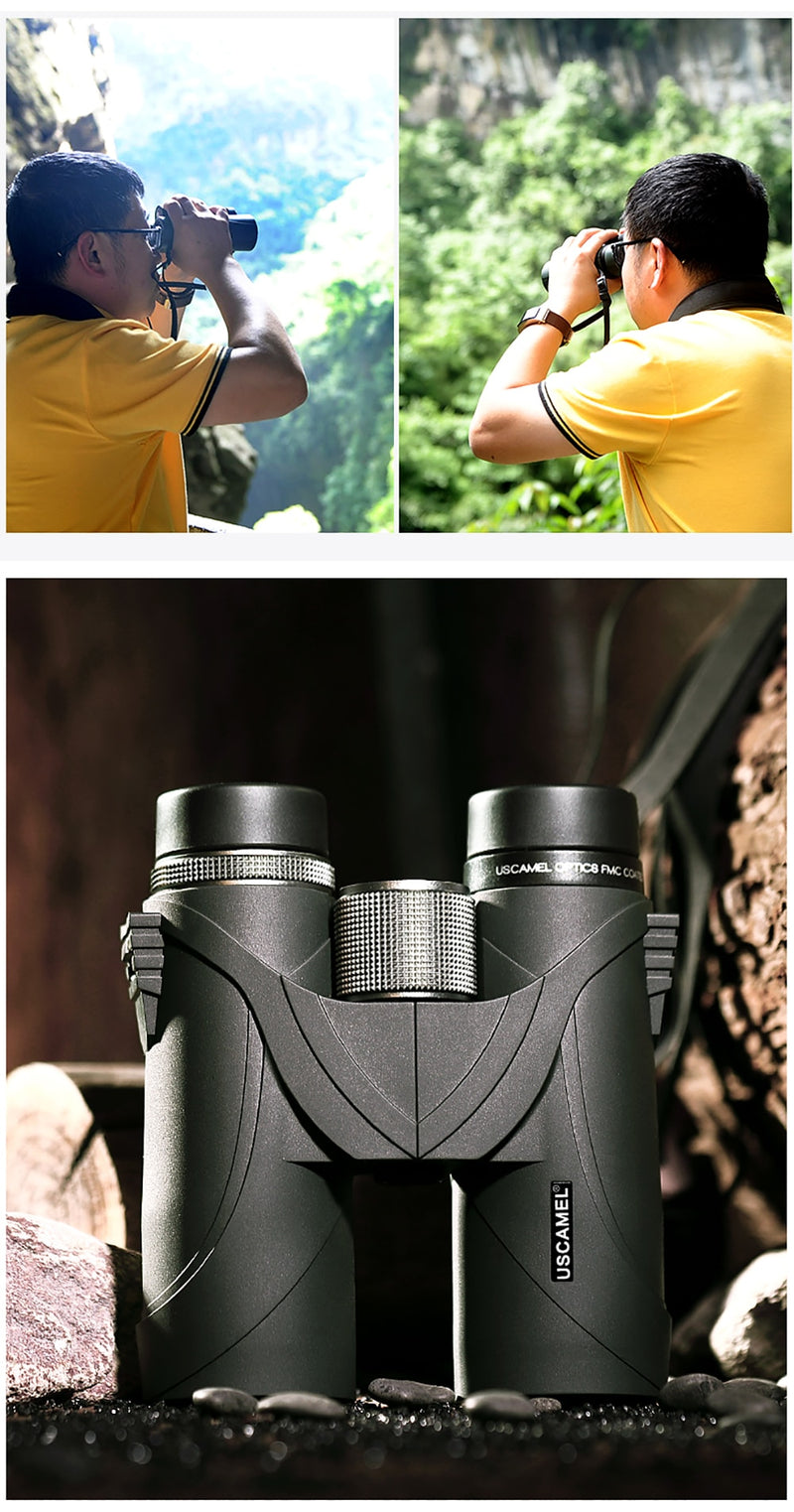 Professional HD 8x42 10x42 BAK4 Binoculars Telescope Military Hunting Outdoor Camping Waterproof Night Vision Telescope