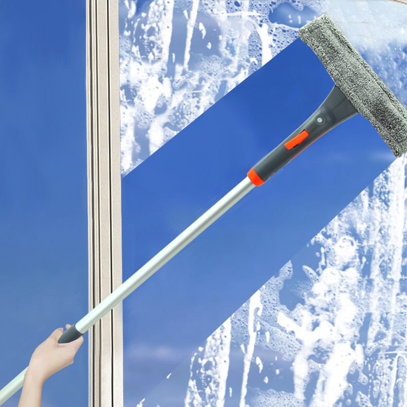 Extendable Window Squeegee with Spray, 3 in 1 Window Squeegee Cleaner