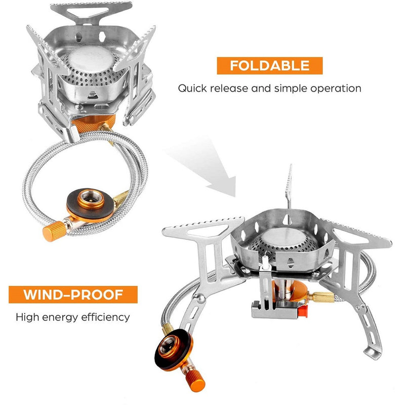 Onliving Camping Gas Stove Windproof Outdoor Gas Burner Portable Folding Split Tourist