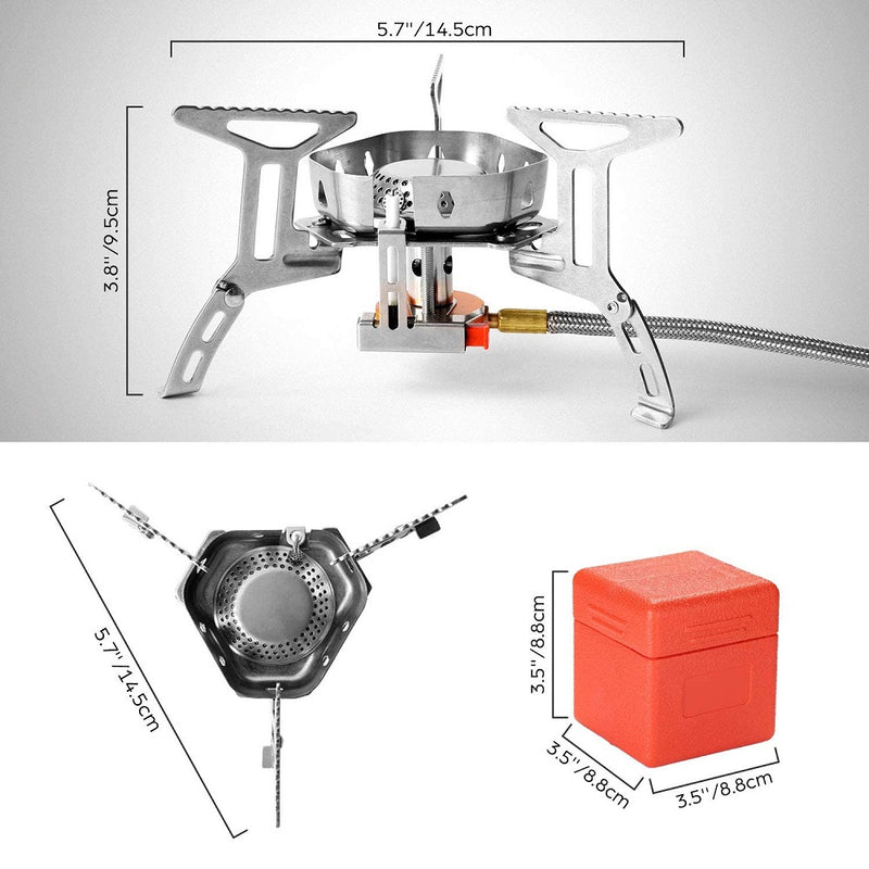 Onliving Camping Gas Stove Windproof Outdoor Gas Burner Portable Folding Split Tourist