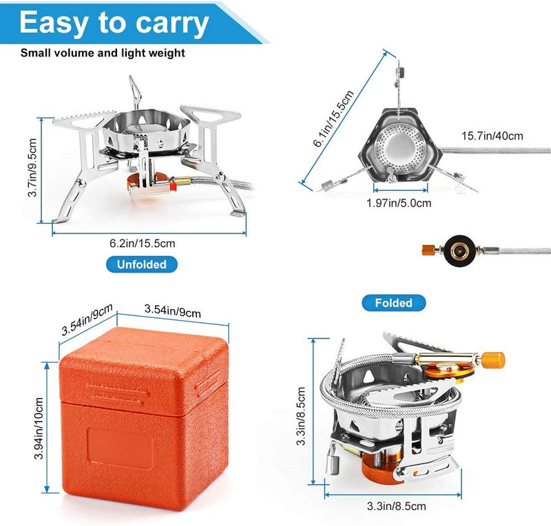 Onliving Camping Gas Stove Windproof Outdoor Gas Burner Portable Folding Split Tourist