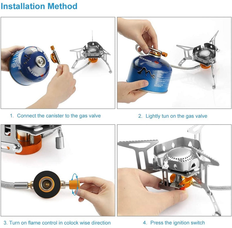 Onliving Camping Gas Stove Windproof Outdoor Gas Burner Portable Folding Split Tourist