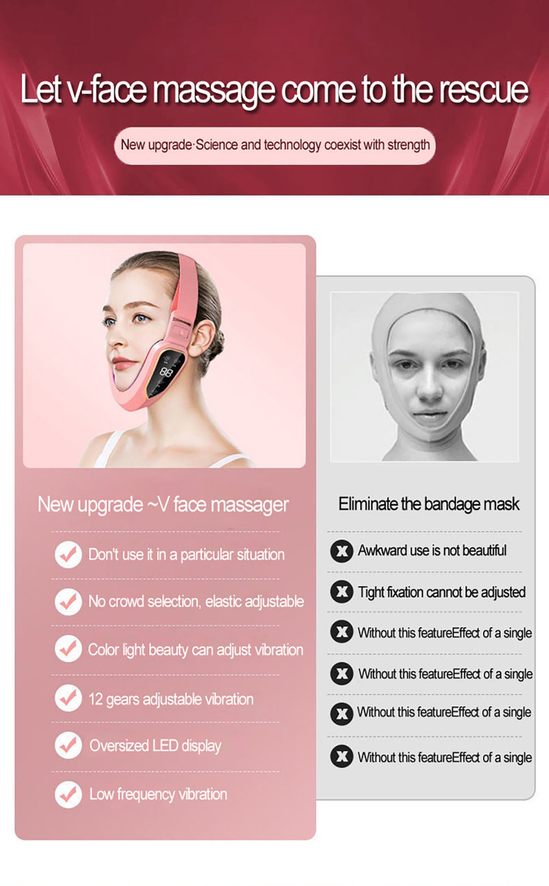 V-Care – Lifting and Shaping Face Massager Device with Microcurrent, EMS, and Infrared Light